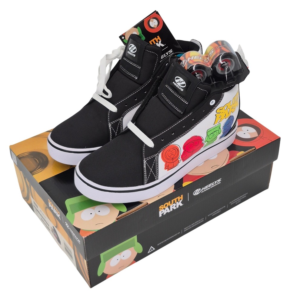 Heelys South Park Racer Mid Men's Size 10 Black & White Shoes Skates HES10671M